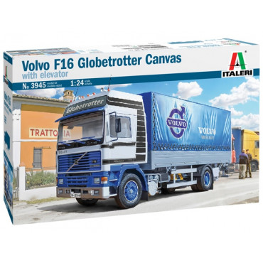 KIT PARA MONTAR ITALERI CAMINHÃO VOLVO F16 GLOBETROTTER CANVAS 1/24 ITA 3945 3945S